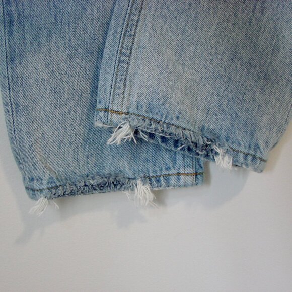 Agolde Riley High Rise Jeans Distressed Straight Leg Ankle Button Light Wash 24 - Picture 8 of 13